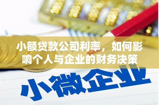 恭城小额贷款公司利率，如何影响个人与企业的财务决策