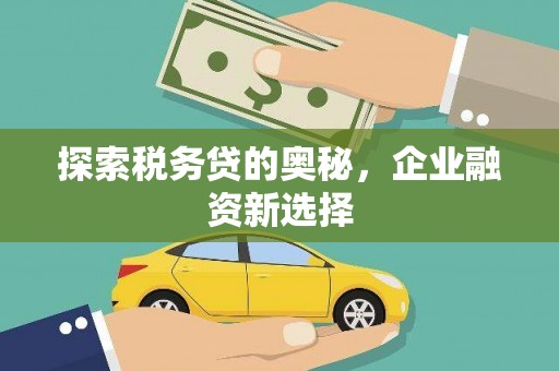 恭城探索税务贷的奥秘，企业融资新选择
