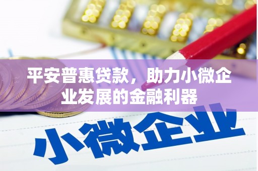 恭城平安普惠贷款，助力小微企业发展的金融利器