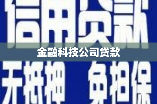恭城金融科技公司贷款