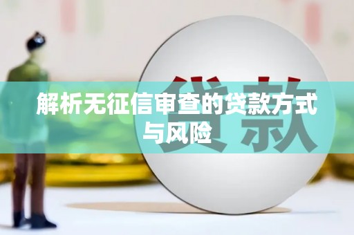 恭城解析无征信审查的贷款方式与风险